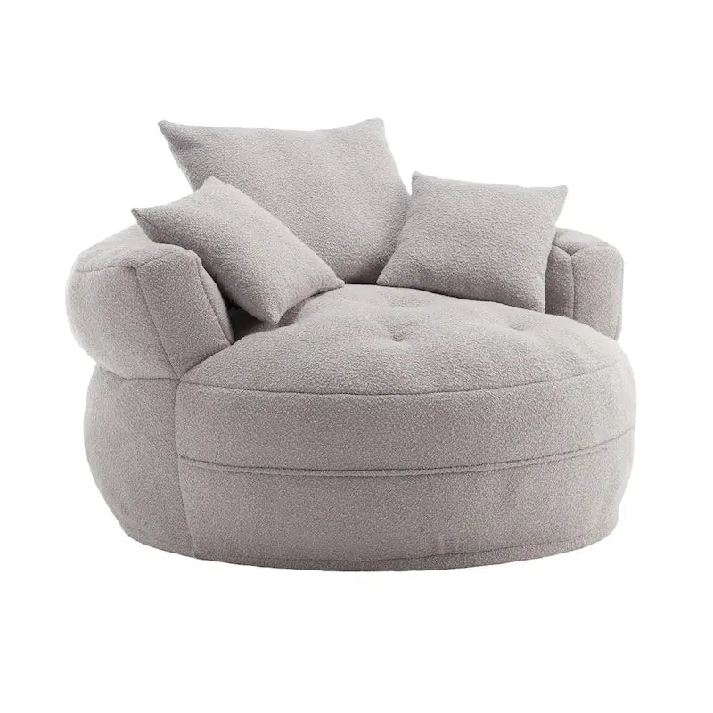 Poltrona Divano Pigro Rotondo – Bianco/Blu/Grigio/Giallo/Arancione/Rosarossa/Blu Scuro/Verde, Posto Singolo e Coppia