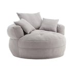 Poltrona Divano Pigro Rotondo – Bianco/Blu/Grigio/Giallo/Arancione/Rosarossa/Blu Scuro/Verde, Posto Singolo e Coppia