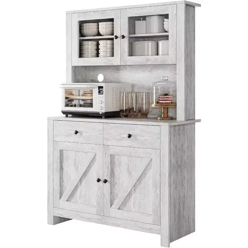 Dispensa da cucina con supporto per microonde, Armadio credenza con buffet e ripiani regolabili, per cucina, sala da pranzo