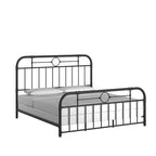 Letto matrimoniale in metallo nero