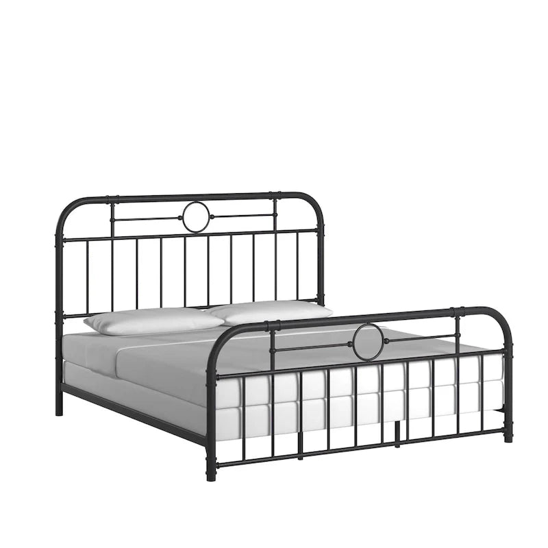 Letto matrimoniale in metallo nero