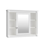 Mobile bagno moderno da 90 cm con lavabo integrato e specchiera, 2 ante e 2 cassetti