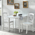 Set da pranzo di 3 pezzi con tavolino allungabile Simple Living Country Cottage