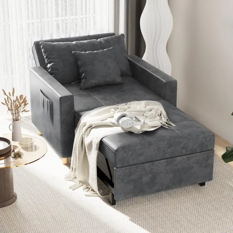 Poltrona Letto Trasformabile Regolabile, 3-in-1, Diversi Colori, Adatta a 1 Persona