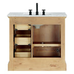 Mobile bagno Hervas con top in marmo naturale senza specchio