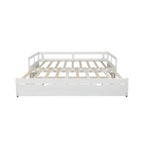 Letto a giorno estensibile con letto estraibile, Letto a giorno in legno con letto estraibile