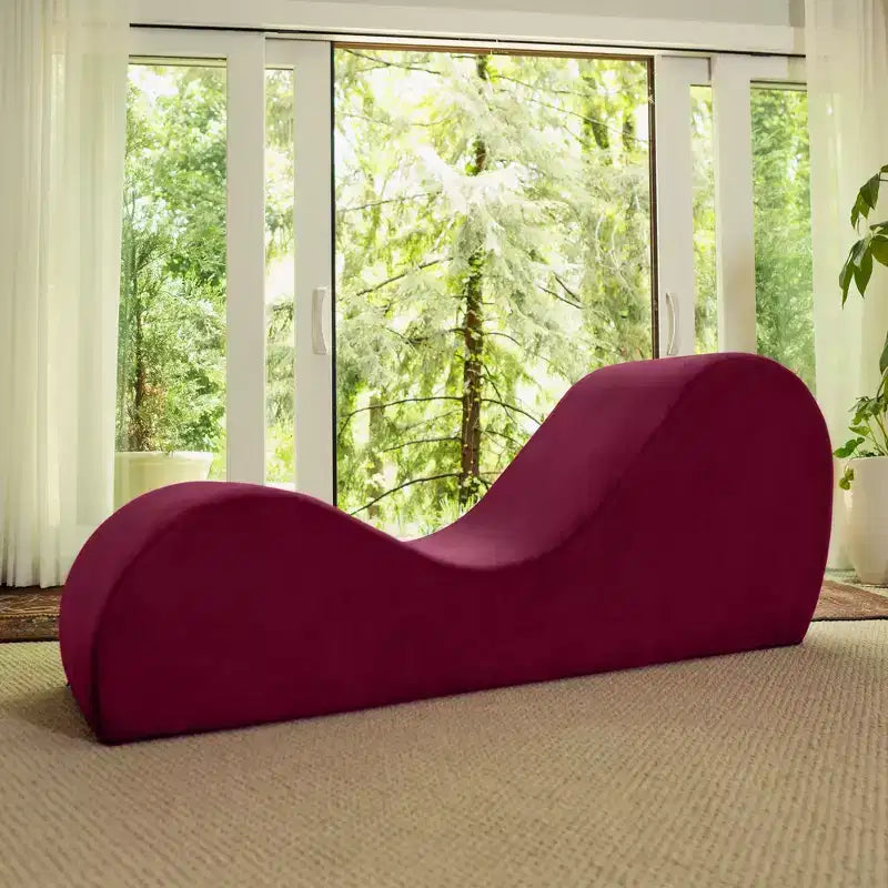 Avana Chaise Longue Elegante per Yoga - Prodotto negli USA - Ottima per Stretching, Rilassamento, Esercizi e Altro, 60P x 18L x 26A pollici, Grigio Chiaro