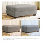 Pouf Ottomano Accento Oversize in Velluto a Coste Moderno