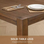 Set da pranzo moderno - Tavolo da 80 + 6 sedie imbottite, struttura in legno massello, capacità del tavolo 180 kg, facile montaggio