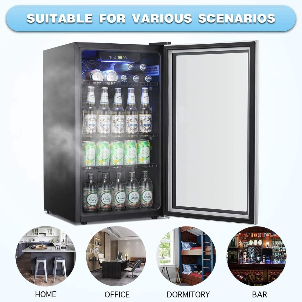 Frigorifero per bevande - Mini frigo con porta in vetro da 120 lattine
