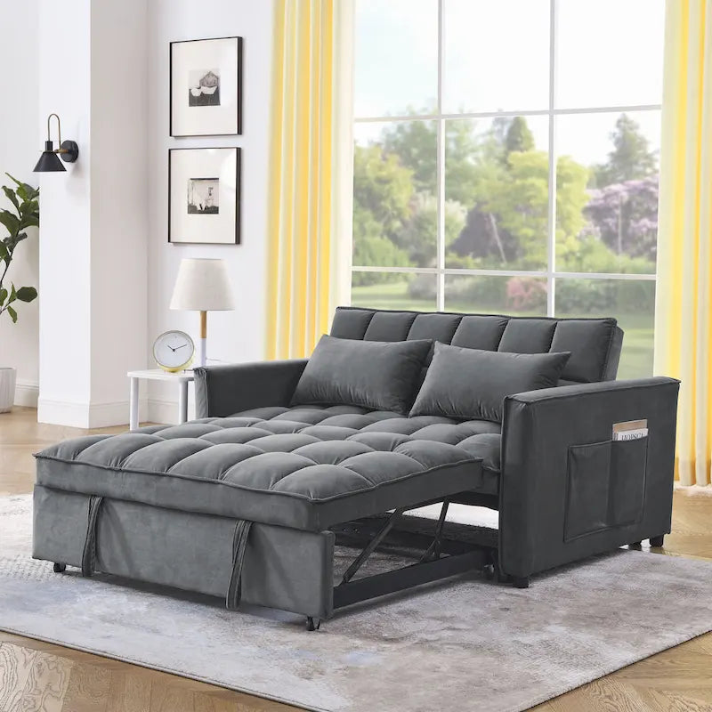 Divano letto matrimoniale con penisola reversibile