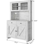 Dispensa da cucina con supporto per microonde, Armadio credenza con buffet e ripiani regolabili, per cucina, sala da pranzo