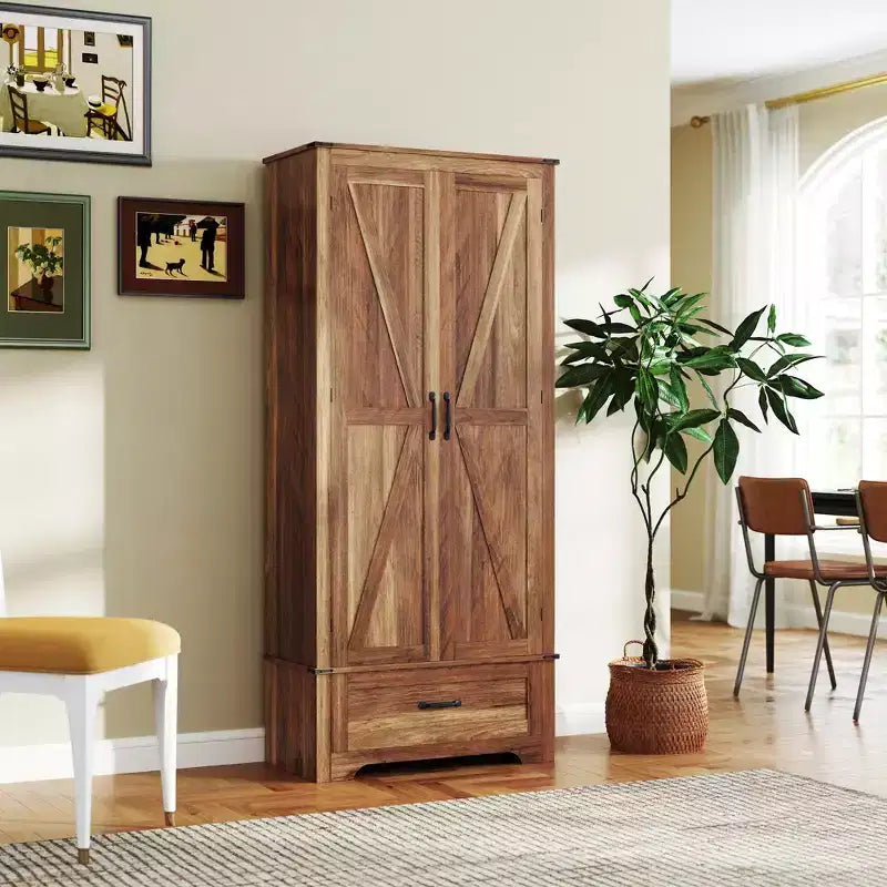 HOMCOM Dispensa da Cucina 183 cm con Ante a Scorrimento, Armadio da Cucina Salvaspazio con Ripiani Regolabili e Cassetto