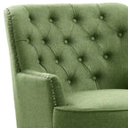 Moser Bay Mignon Poltrona Accent con Schienale Alto Trapuntato, Velluto/Lino, 76 cm