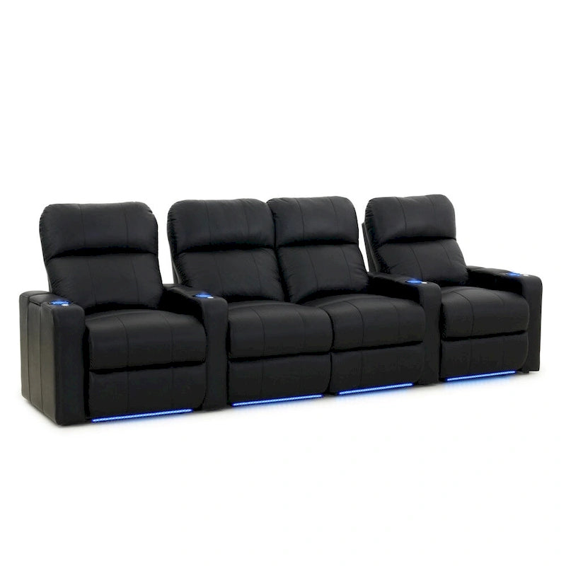 Set di sedute da home theater in pelle Octane Turbo XL700 Power (fila da 4)