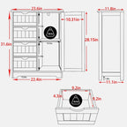 Mobiletto contenitore da bagno VEIKOUS con 4 cassetti