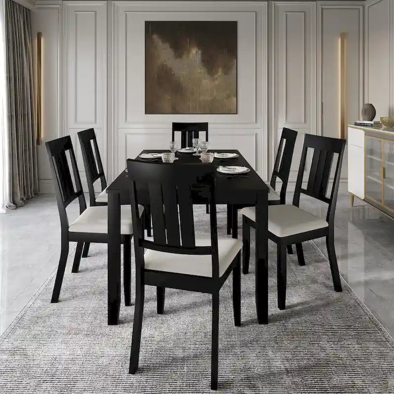 Set da pranzo da 7 pezzi in legno CraftPorch Classic