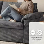 Dyonery 86 Divano a due posti Cloud, Seduta Profonda e Ampi Braccioli con Cuscini, Telaio Robusto, Design Ergonomico Traspirante