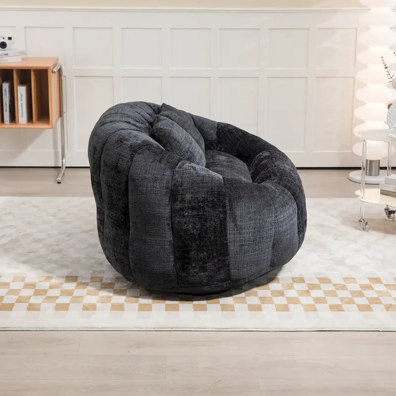 GDFStudio - Divano Pigro a 2 Posti Laurel in ciniglia con Schiuma ad Alta Densità e Comfort Sovradimensionato