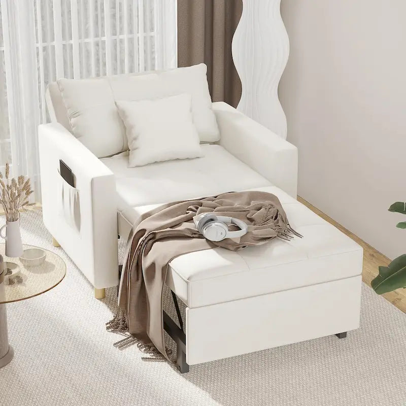 Poltrona Letto Trasformabile Regolabile, 3-in-1, Diversi Colori, Adatta a 1 Persona