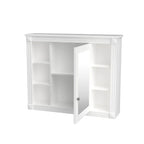 Mobile bagno moderno da 90 cm con lavabo integrato e specchiera, 2 ante e 2 cassetti