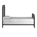 Letto matrimoniale in metallo nero
