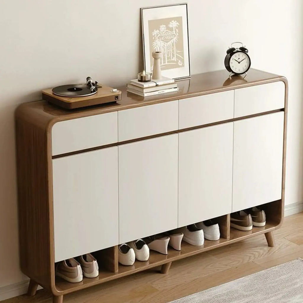 Mobile scarpiera media da corridoio in legno moderno