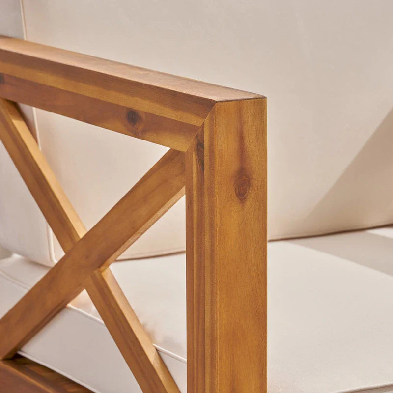 Set da conversazione Brava da 6 pezzi per esterni in legno di acacia di Christopher Knight Home