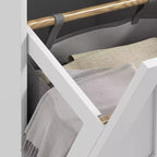HOMCOM Mobile Lavanderia Inclinabile Contenitore Bagno con 2 Cesti Rimovibili e 2 Cassetti