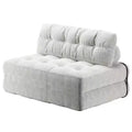 Divano Letto Futon Pieghevole in Velluto a Coste, Sedia Convertibile da Terra con Cuscino e Supporto per la Schiena