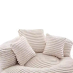 Pouf Divano per Adulti e Bambini, Poltrona Sacco Oversize in Corduroy con 3 Cuscini e Braccioli per Soggiorno e Camera da Letto