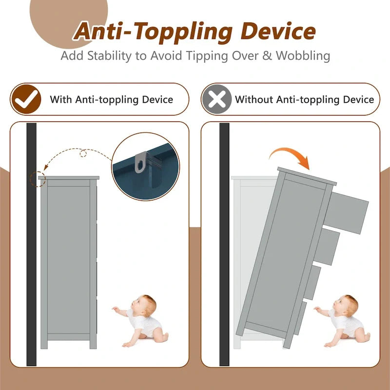 Mobiletto contenitore da bagno VEIKOUS con 4 cassetti