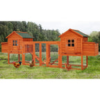 AECOJOY Pollaio grande da 365 cm con recinto, gabbia per pollame in legno