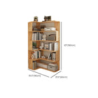 Libreria a giorno verticale a L in legno finitura naturale