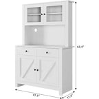 Dispensa da cucina con supporto per microonde, Armadio credenza con buffet e ripiani regolabili, per cucina, sala da pranzo