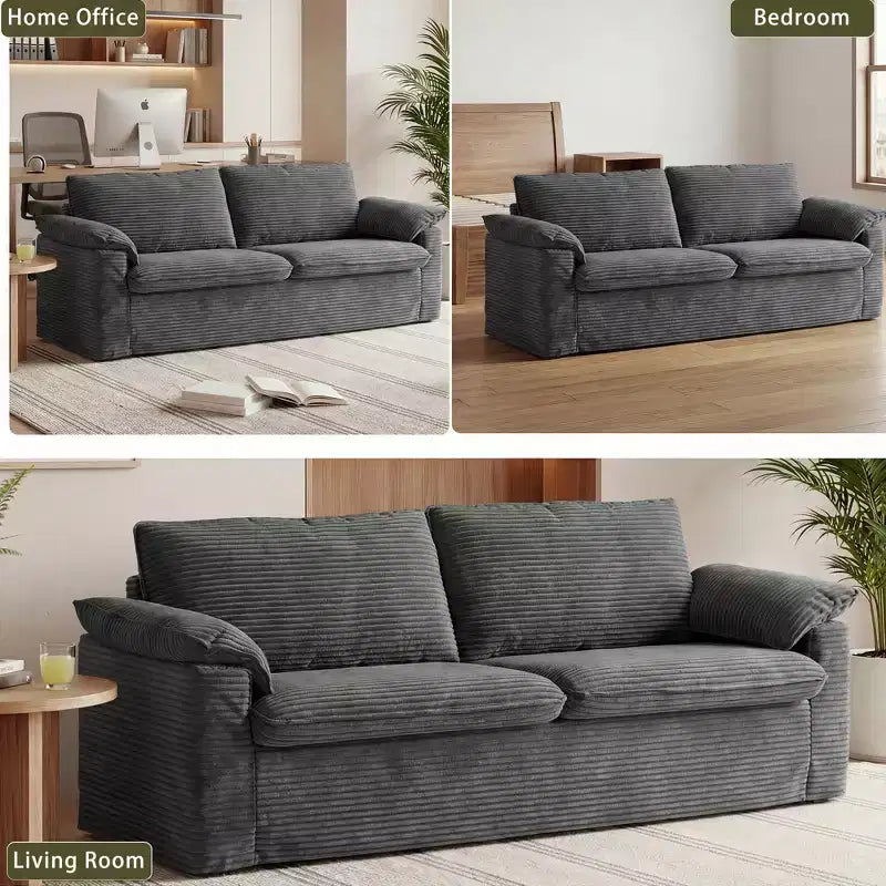 Dyonery 86 Divano a due posti Cloud, Seduta Profonda e Ampi Braccioli con Cuscini, Telaio Robusto, Design Ergonomico Traspirante