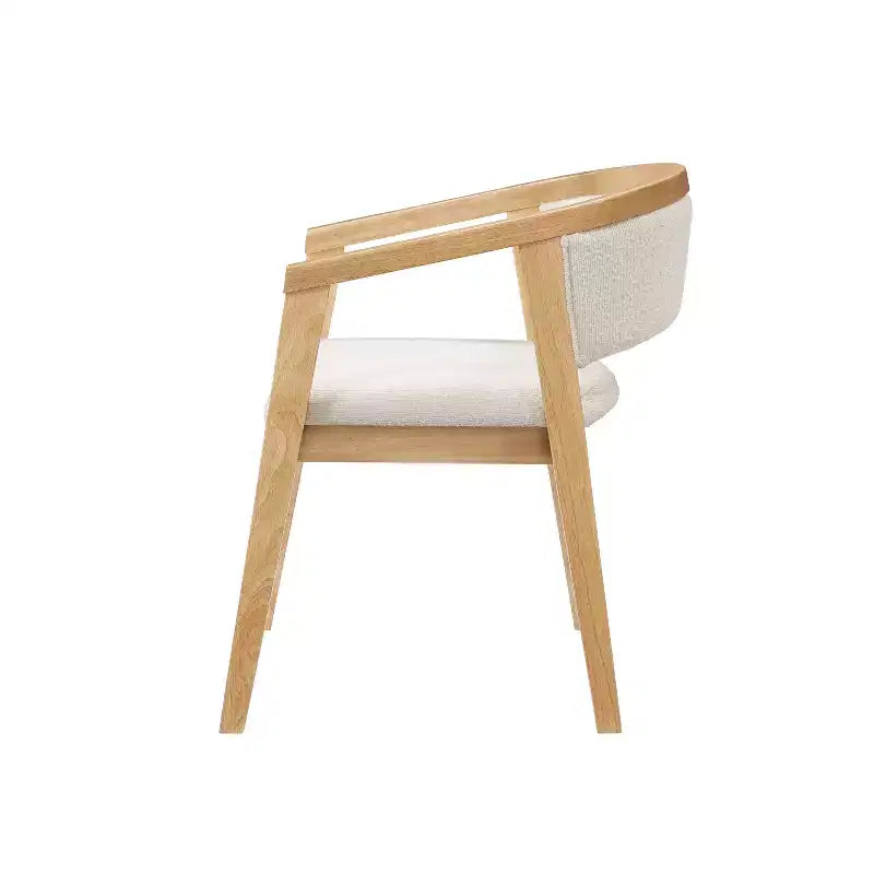 Christopher Knight Home Simon Set da Pranzo 5 Pezzi in Legno di Hevea Moderno di Metà Secolo con Sedie Imbottite in Bouclé