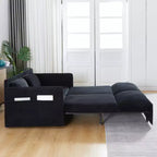 Divano letto convertibile 3-in-1 in velluto a coste da 64,5 pollici con letto estraibile