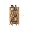 Libreria a giorno verticale a L in legno finitura naturale