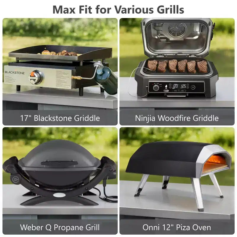FAMYYT Isola per Cucina da Esterno da 78.3 Pollici con Piano di Lavoro in Acciaio Inossidabile, Stazione Barbecue Pieghevole e Armadietti Contenitore, Grigio Blu