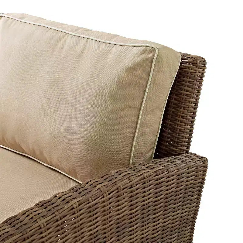 Set da conversazione da esterno a 4 pezzi in vimini Bradenton - Crosley