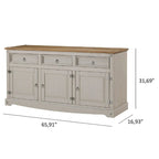 65 Credenza da buffet in legno stile rustico - Collezione Corona
