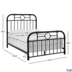 Letto matrimoniale in metallo nero