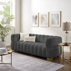 Divano moderno in tessuto waffle, divano comodo per il tempo libero