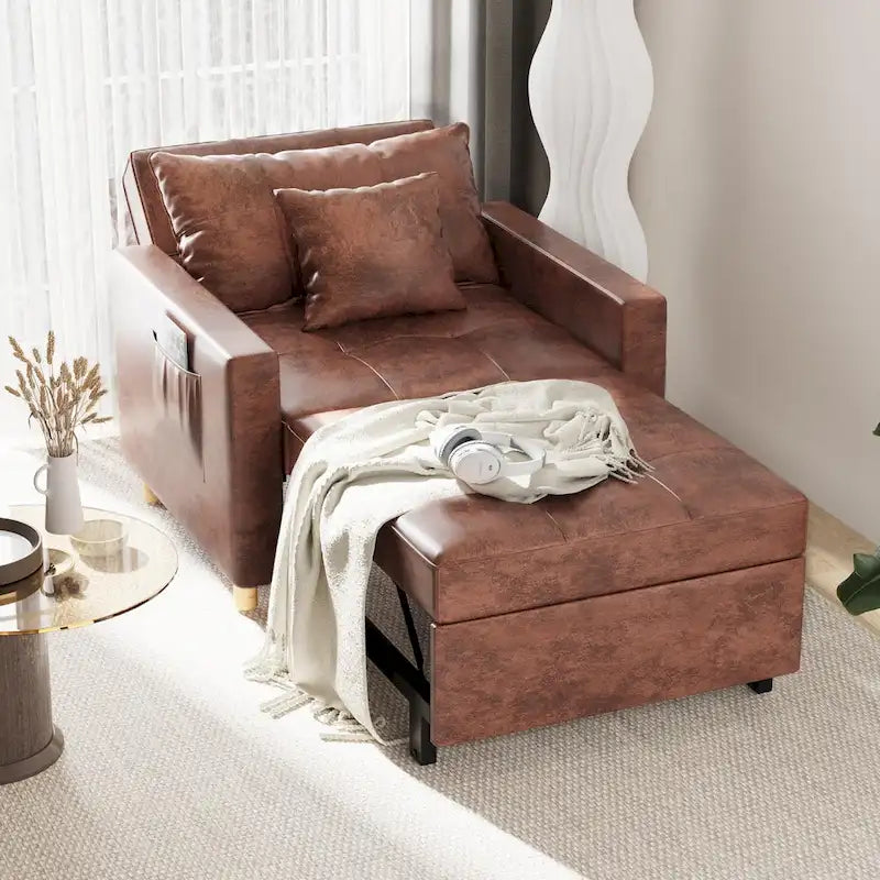 Poltrona Letto Trasformabile Regolabile, 3-in-1, Diversi Colori, Adatta a 1 Persona