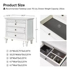 Giorgio 3 - Tavolino con cassetti e prese integrate Set di 2|HULALA HOME