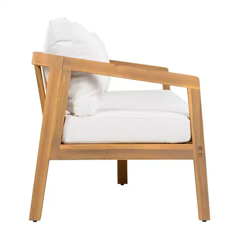 Christopher Knight Home Sunny Modern Set da 5 Pezzi con Sedute in Acacia, Tavolo Rettangolare a Doghe e 7 Posti a Sedere