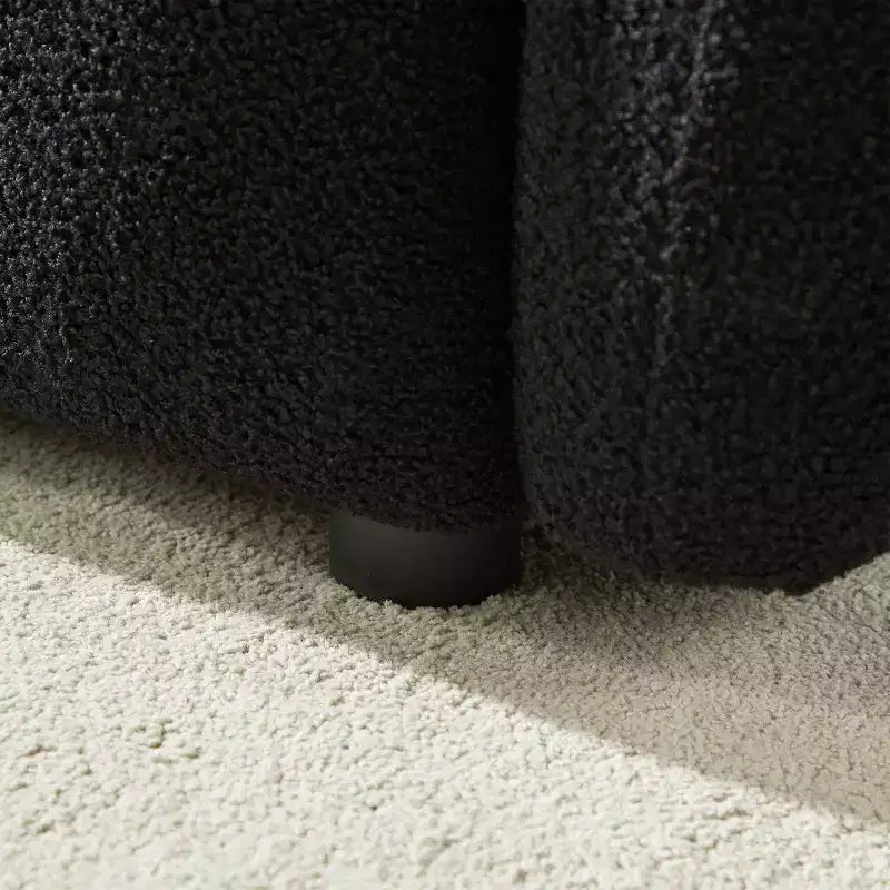 GDFStudio Alanna Divano a 3 Posti Moderno in Tessuto Teddy con Cuscini, 79,5 pollici