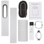 Condizionatore Portatile da 10000 BTU, Climatizzatore Domestico con Telecomando per Stanze fino a 42 m², Funzioni 3-in-1/Timer 24 Ore/Rotelle