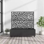 MAYEERTY Fioriera con traliccio in ferro nero Rete Stile 01 72x47x16in Set da 3 pezzi